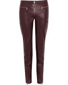 Versus Paneled Leather Pants - Lyst