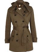 Burberry Brit Midlength Cottontwill Trench Coat - Lyst