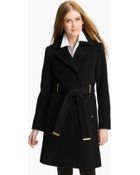 Ellen Tracy Belted Wrap Coat - Lyst