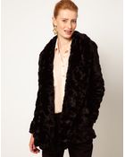 French Connection Fur Coat - Lyst