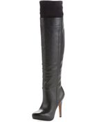 Sam Edelman Remy Contrasttop Overtheknee Boot Black - Lyst