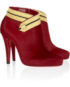 Christian Louboutin Marychal 100 Calf Hair Ankle Boots - Lyst