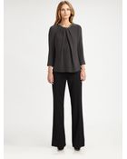 Lafayette 148 New York Beadedneckline Nikola Top - Lyst