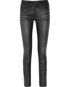 Notify Bamboo Midrise Skinny Leather Jeans - Lyst