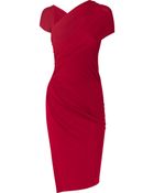 Donna Karan New York Draped Stretch Jersey Knot Dress - Lyst