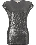 MICHAEL Michael Kors Sequin Top - Lyst