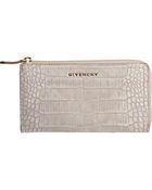 Givenchy Crocstamped Pandora Zip Around Wallet - Lyst
