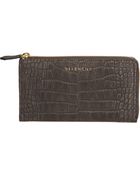 Givenchy Crocstamped Pandora Zip Around Wallet - Lyst