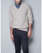 Zara Viscose Angora Sweater - Lyst