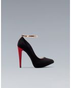 Zara Combined High Heel Court Shoe - Lyst