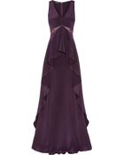 Amanda Wakeley Ruffled Silk Cady and Chiffon Gown - Lyst