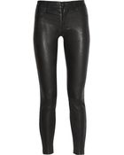 J Brand Stretch leather Skinny Pants - Lyst