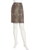 Tahari Metallic Python Pencil Skirt - Lyst