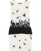 Tibi Printed Silk Crepe De Chine Dress - Lyst