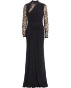 Elie Saab Lace Georgette Gown - Lyst