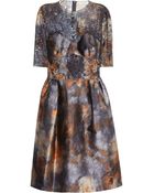 Mulberry Tie Dye Satin and Lace Dress - Lyst
