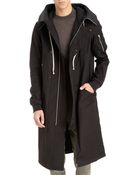DRKSHDW by Rick Owens Long Zipped Hood Parka - Lyst