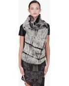 Helmut Lang Grey Rabbit Fur Vest - Lyst