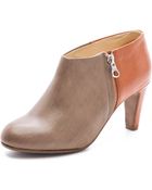 See By Chloé Two Tone Mid Heel Bootie - Lyst