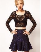ASOS Collection Asos 90s Crop Top in Lace - Lyst