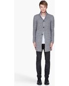 John Varvatos Long Alpaca Knit Jacquard Cardigan - Lyst