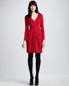 Theory Pleatskirt Silk Dress - Lyst