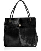 Valentino Black Haircalf Studded Tote - Lyst