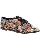 Asos Asos Mermaid Flat Shoes with Metal Toe Cap - Lyst