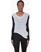 Helmut Lang Grey Alpaca Mohair Sweater - Lyst