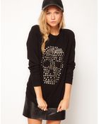 ASOS Collection Sweatshirt with Stud Skull - Lyst