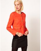 Asos Military Blazer with Gold Buttons - Lyst