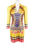 Mary Katrantzou Dress in Silk with Jewels and Pencil Print - Lyst