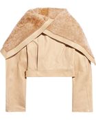 Rick Owens Shearlingcollar Leather Jacket - Lyst