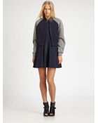 T By Alexander Wang Neoprene Bomber Jacket - Lyst