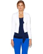 Vince Camuto Zip Sleeve Open Front Blazer - Lyst
