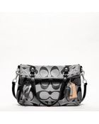 Coach Poppy Metallic Signature Sateen Foldover Crossbody - Lyst