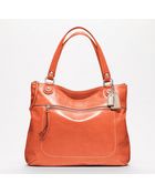 Coach Poppy Leather Glam Tote - Lyst