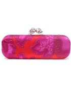 Alexander McQueen Jacquard and Swarovski Crystal Box Clutch - Lyst