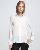 Vince Silk Blouse - Lyst