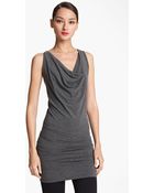 Donna Karan New York Collection Ruched Jersey Tunic - Lyst
