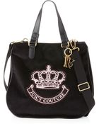 Juicy Couture Victoria Velour Tote Bag Black - Lyst