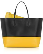 Rochas Twotone Leather Tote - Lyst