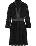 Anna Sui Botanic Appliquéd Cottonblend Lace Dress - Lyst