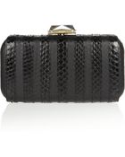 Kotur Breen Matte and Glossedsnakeskin Box Clutch - Lyst