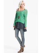 Free People Chunky Cable Sweater - Lyst