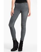 Helmut Lang Patina Lambskin Leather Leggings - Lyst