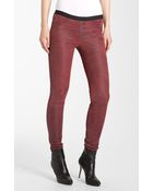 Helmut Lang Patina Lambskin Leather Leggings - Lyst