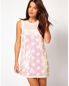 River Island Lucy Flower Sequin Shift Dress - Lyst