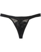 Bordelle Bordelle Satin and Mesh Thong - Lyst