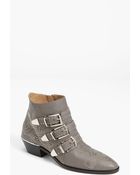 Chloé Suzanne Stud Buckle Bootie - Lyst